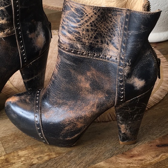 Women’s Bed Stu Distressed Brown Ankle Boots Size 8.5 - Picture 9 of 9